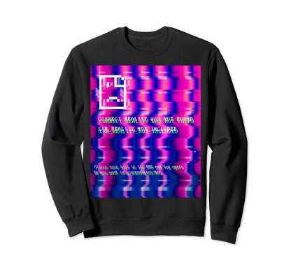 80S Vaporwave Glitch Error Correct Sweatshirt - Novelty Apparel for Adults - T-Shirt, Sweatshirt, Hoodie