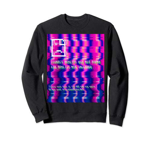 80S Vaporwave Glitch Error Correct Sweatshirt - Novelty Apparel for Adults - T-Shirt, Sweatshirt, Hoodie