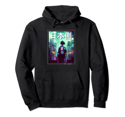 Cyberpunks Tokyo Indie Lofi Japan Hoodie - Fun Novelty Design Men Women - T-Shirt, Sweatshirt, Hoodie