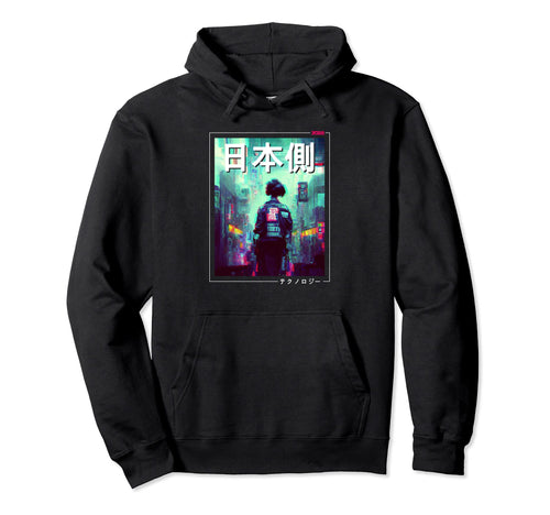Cyberpunks Tokyo Indie Lofi Japan Hoodie - Fun Novelty Design Men Women - T-Shirt, Sweatshirt, Hoodie