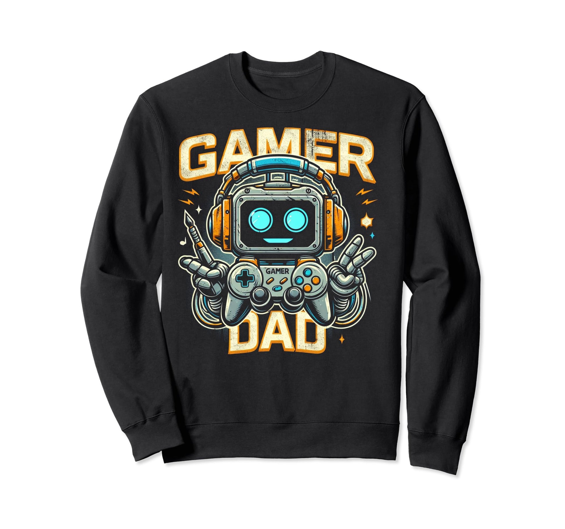 Gamer Dad Game Controller Gaming Sweatshirt - Custom Art Print Unisex - T-Shirt, Sweatshirt, Hoodie