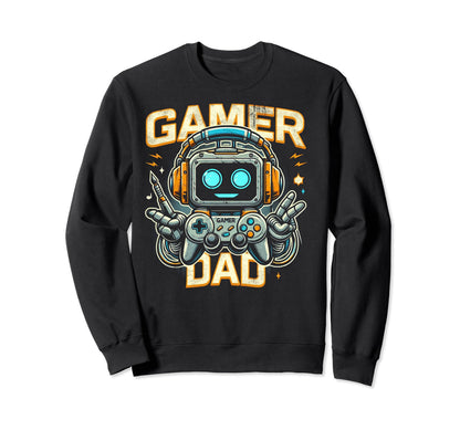 Gamer Dad Game Controller Gaming Sweatshirt - Custom Art Print Unisex - T-Shirt, Sweatshirt, Hoodie