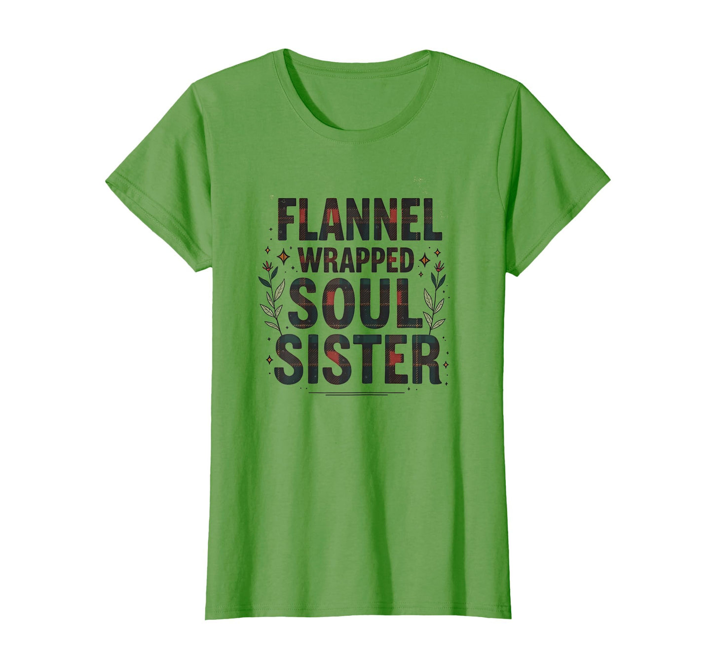 90S Flannel Wrapped Soul Sister Grunge T-Shirt - Novelty Apparel Unisex - T-Shirt, Sweatshirt, Hoodie