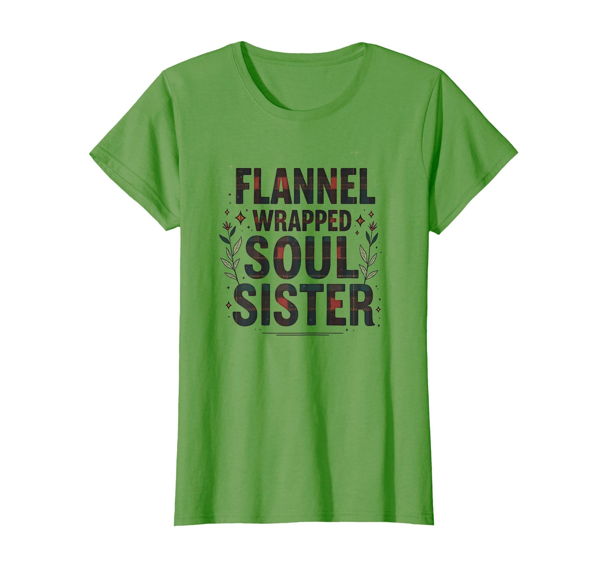 90S Flannel Wrapped Soul Sister Grunge T-Shirt - Novelty Apparel Unisex - T-Shirt, Sweatshirt, Hoodie