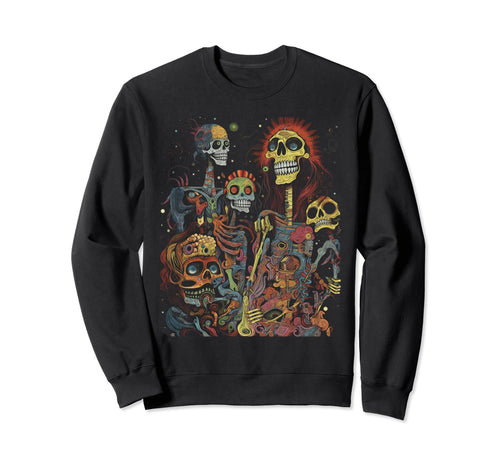 Hippie Boho Skeleton Art 74 Sweatshirt - Minimalist Print Unisex - T-Shirt, Sweatshirt, Hoodie