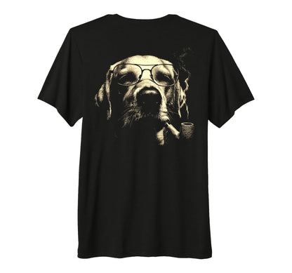 Labrador Retriever Glasses Smoking T-Shirt - Aesthetic Graphic for Adults - T-Shirt, Sweatshirt, Hoodie