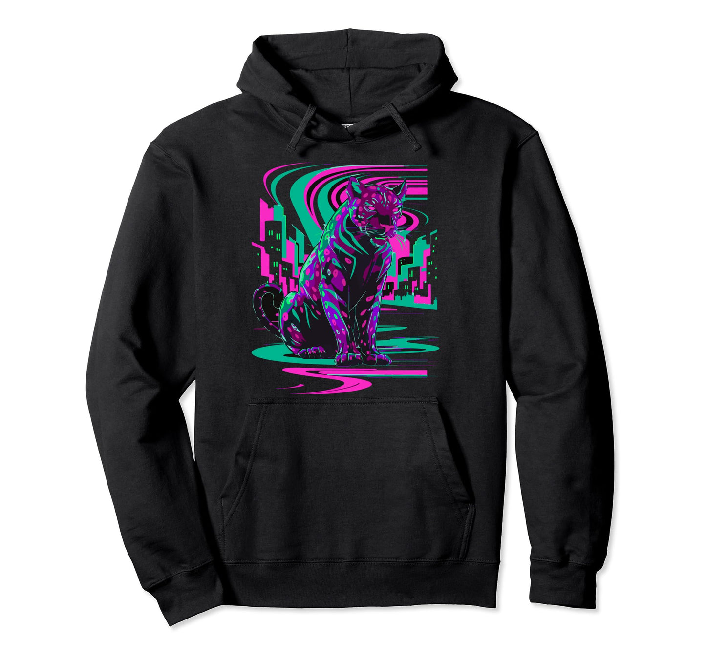 Vaporwave Cat Aesthetic Synthwave Hoodie - Novelty Apparel Unisex - T-Shirt, Sweatshirt, Hoodie