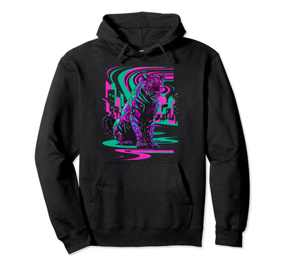 Vaporwave Cat Aesthetic Synthwave Hoodie - Novelty Apparel Unisex - T-Shirt, Sweatshirt, Hoodie