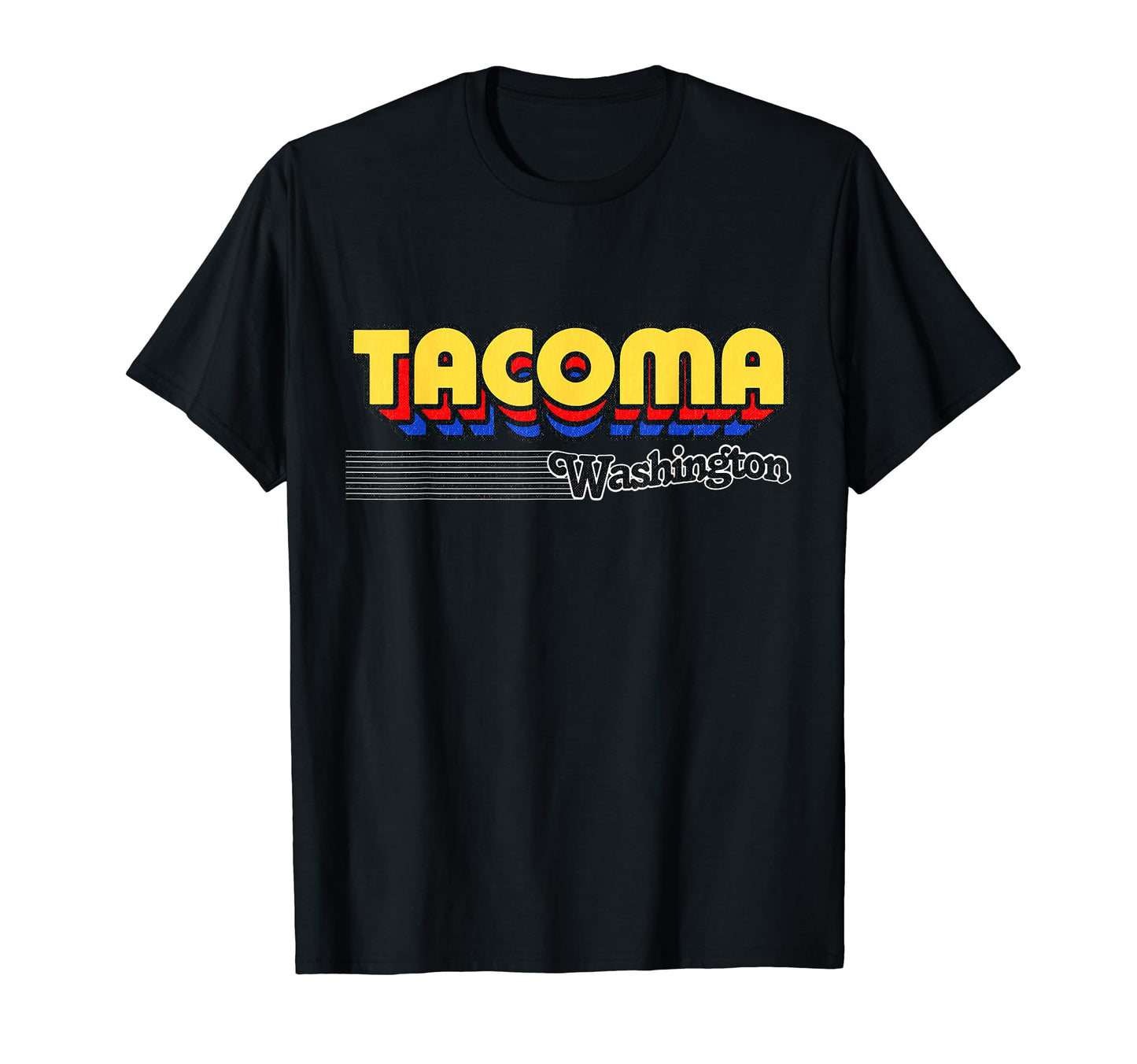 Tacoma Washington Stripes T-Shirt - Fun Novelty Design Men Women - T-Shirt, Sweatshirt, Hoodie