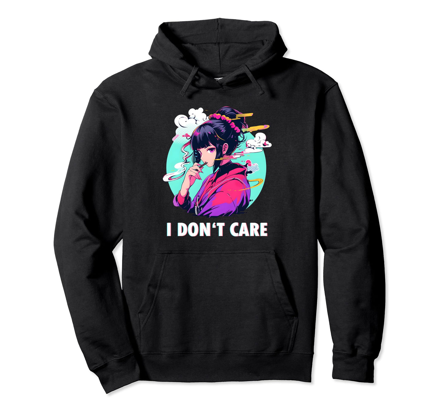 Aesthetic Vaporwave Sad Face Japanese Hoodie - Graphic Print Men Women - T-Shirt, Sweatshirt, Hoodie