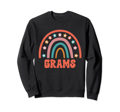 Grams Groovy Grandma Rainbow Boho Sweatshirt - Casual Everyday Wear Unisex - T-Shirt, Sweatshirt, Hoodie