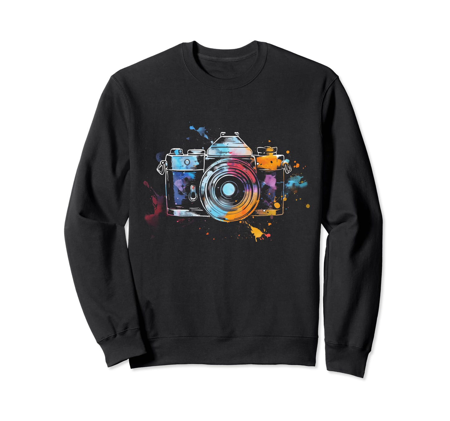 Photographer Camera Watercolor Sweatshirt - Graphic Print Men Women - T-Shirt, Sweatshirt, Hoodie