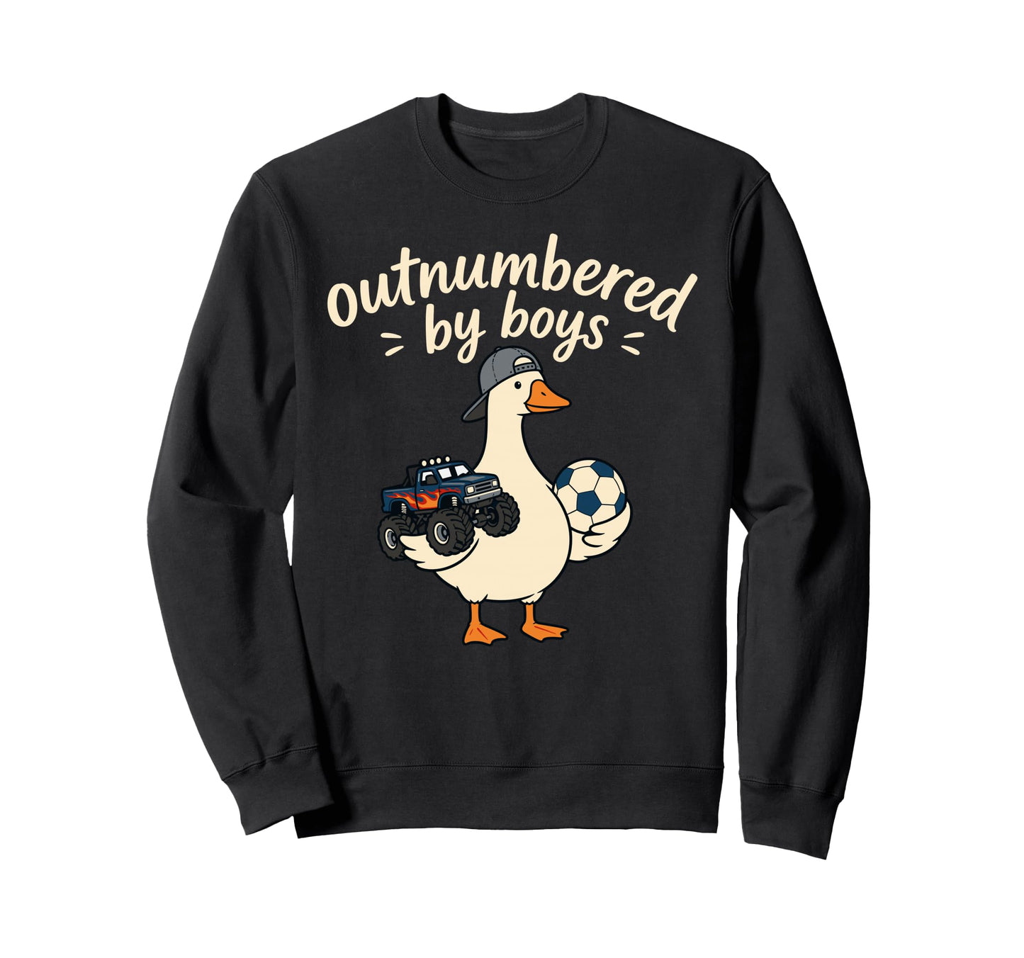 Funny Mom Silly Goose Outnumbered Sweatshirt - Minimalist Print Men Women - T-Shirt, Sweatshirt, Hoodie