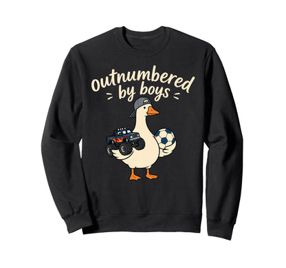 Funny Mom Silly Goose Outnumbered Sweatshirt - Minimalist Print Men Women - T-Shirt, Sweatshirt, Hoodie