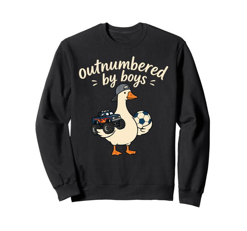 Funny Mom Silly Goose Outnumbered Sweatshirt - Minimalist Print Men Women - T-Shirt, Sweatshirt, Hoodie