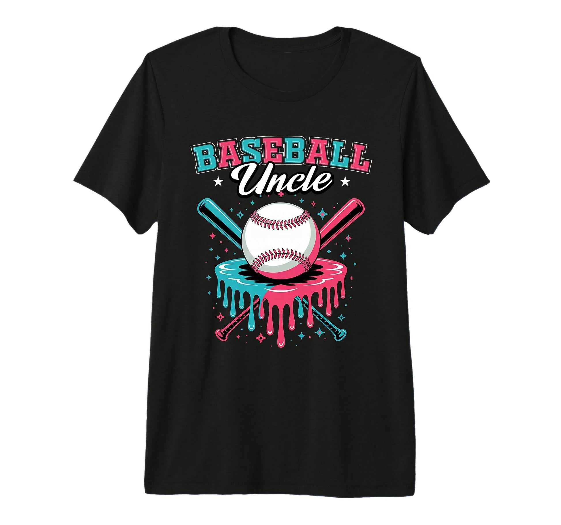 Mens Baseball Uncle Drip Ice Cream T-Shirt - Custom Art Print Men Women - T-Shirt, Sweatshirt, Hoodie