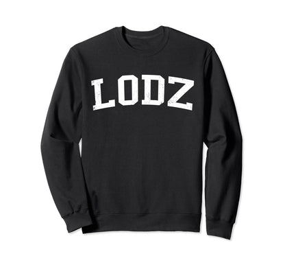 Lodz Poland Distressed White Sweatshirt - Aesthetic Graphic Men Women - T-Shirt, Sweatshirt, Hoodie