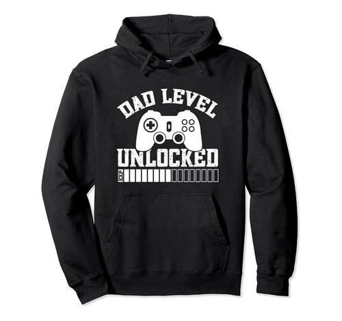 Funny Gamer Dad Dad Level Unlocked Hoodie - Streetwear Style for Adults - T-Shirt, Sweatshirt, Hoodie