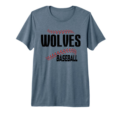 Wolves Baseball Mom Game Day School T-Shirt - Streetwear Style for Adults - T-Shirt, Sweatshirt, Hoodie