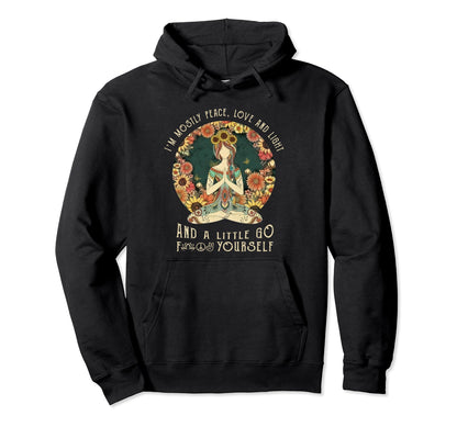 Im Mostly Peace Love And Light Hoodie - Custom Art Print Men Women - T-Shirt, Sweatshirt, Hoodie