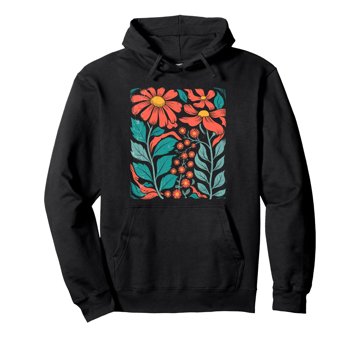Botanical Boho Daisy Flower Floral Hoodie - Trendy Graphic for Adults - T-Shirt, Sweatshirt, Hoodie