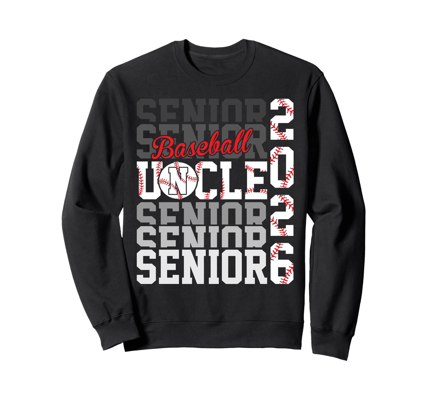 2026 Baseball Senior Uncle Sweatshirt - Streetwear Style for Adults - T-Shirt, Sweatshirt, Hoodie