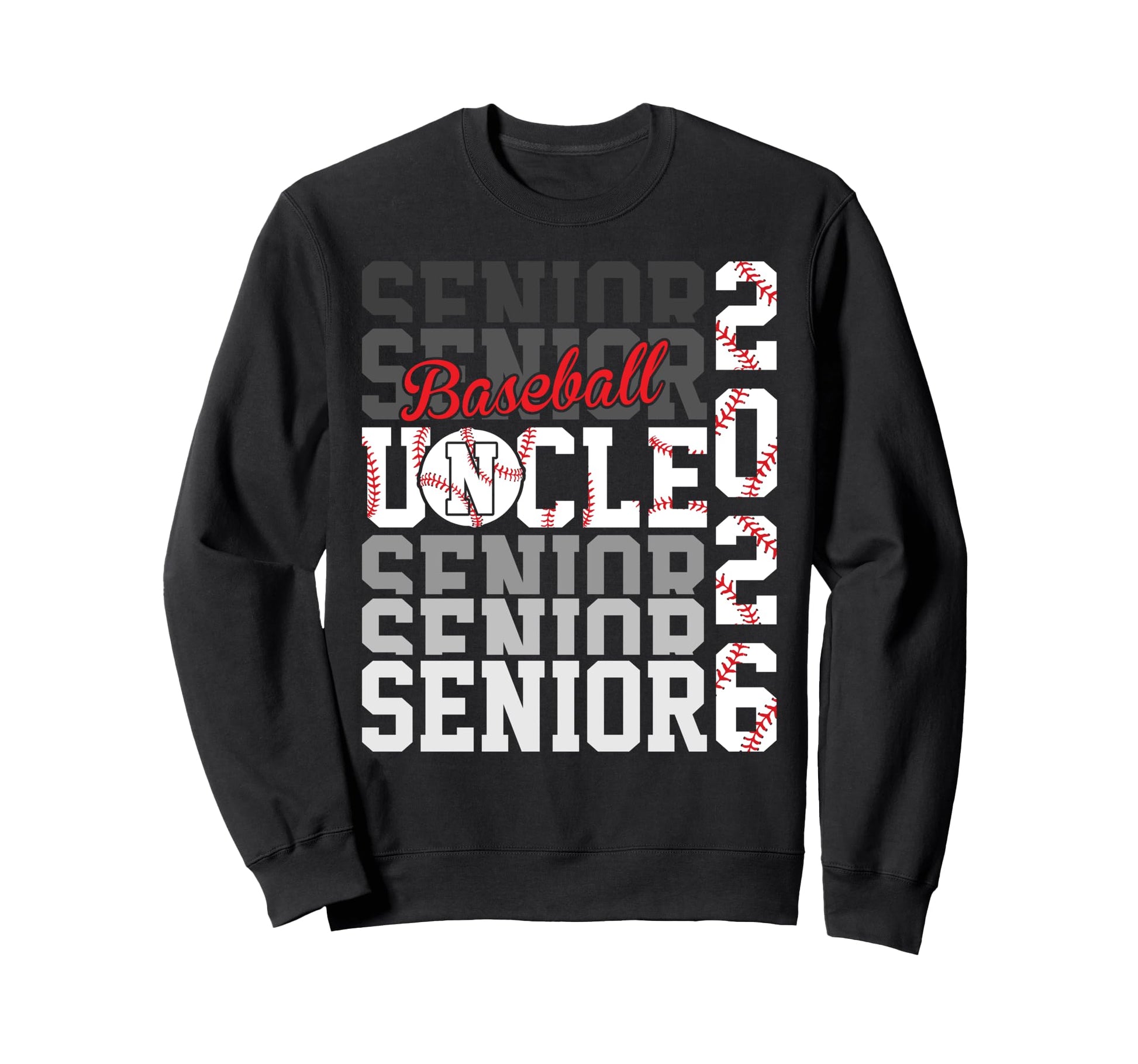2026 Baseball Senior Uncle Sweatshirt - Streetwear Style for Adults - T-Shirt, Sweatshirt, Hoodie