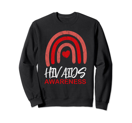 Hiv Aids Awareness Month Rainbow Sweatshirt - Graphic Print for Adults - T-Shirt, Sweatshirt, Hoodie