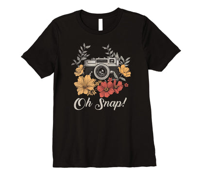 Womens Photographer Oh Snap Funny T-Shirt - Trendy Graphic Men Women - T-Shirt, Sweatshirt, Hoodie