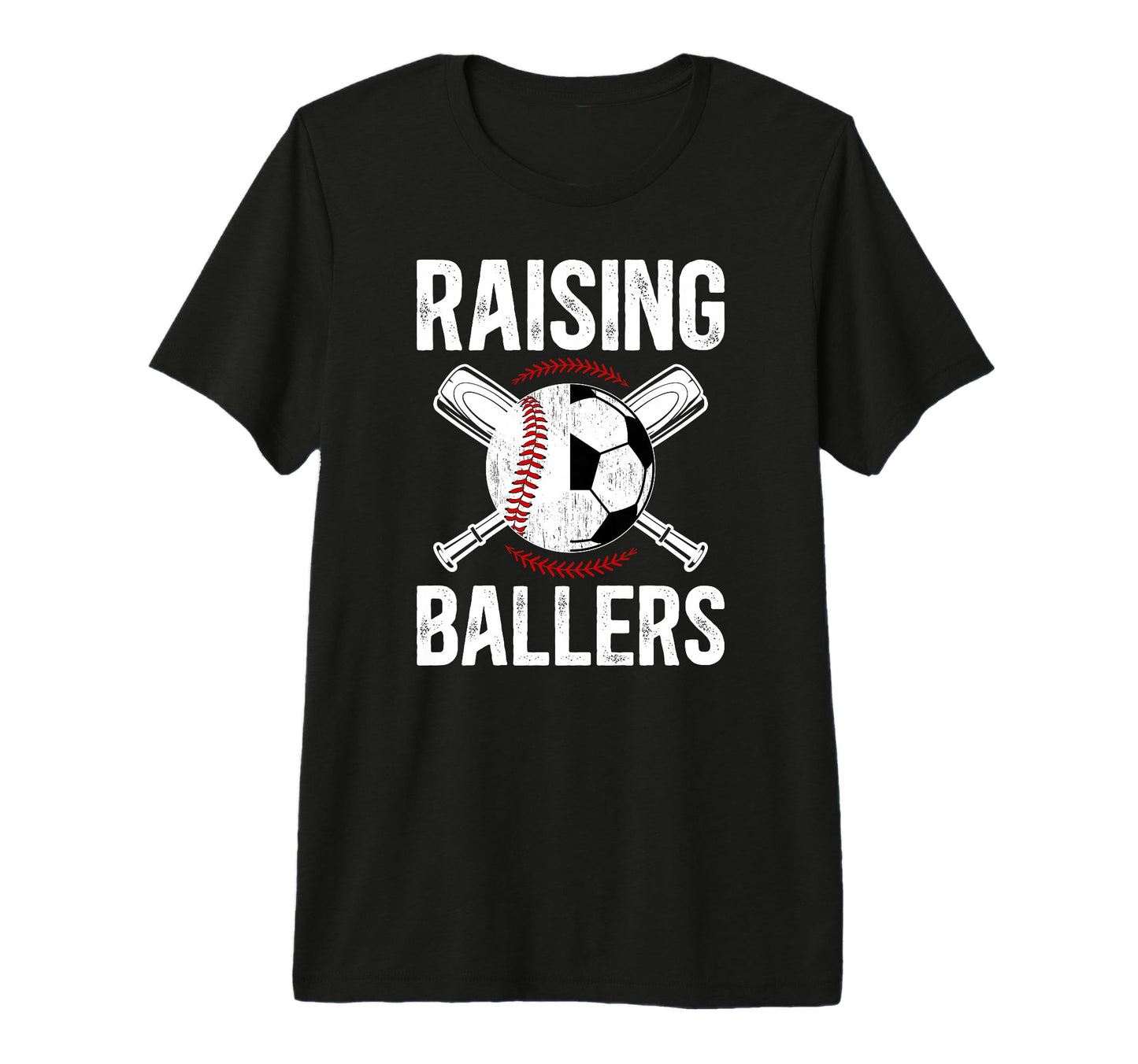 Mens Raising Ballers Soccer Baseball T-Shirt - Novelty Apparel Men Women - T-Shirt, Sweatshirt, Hoodie