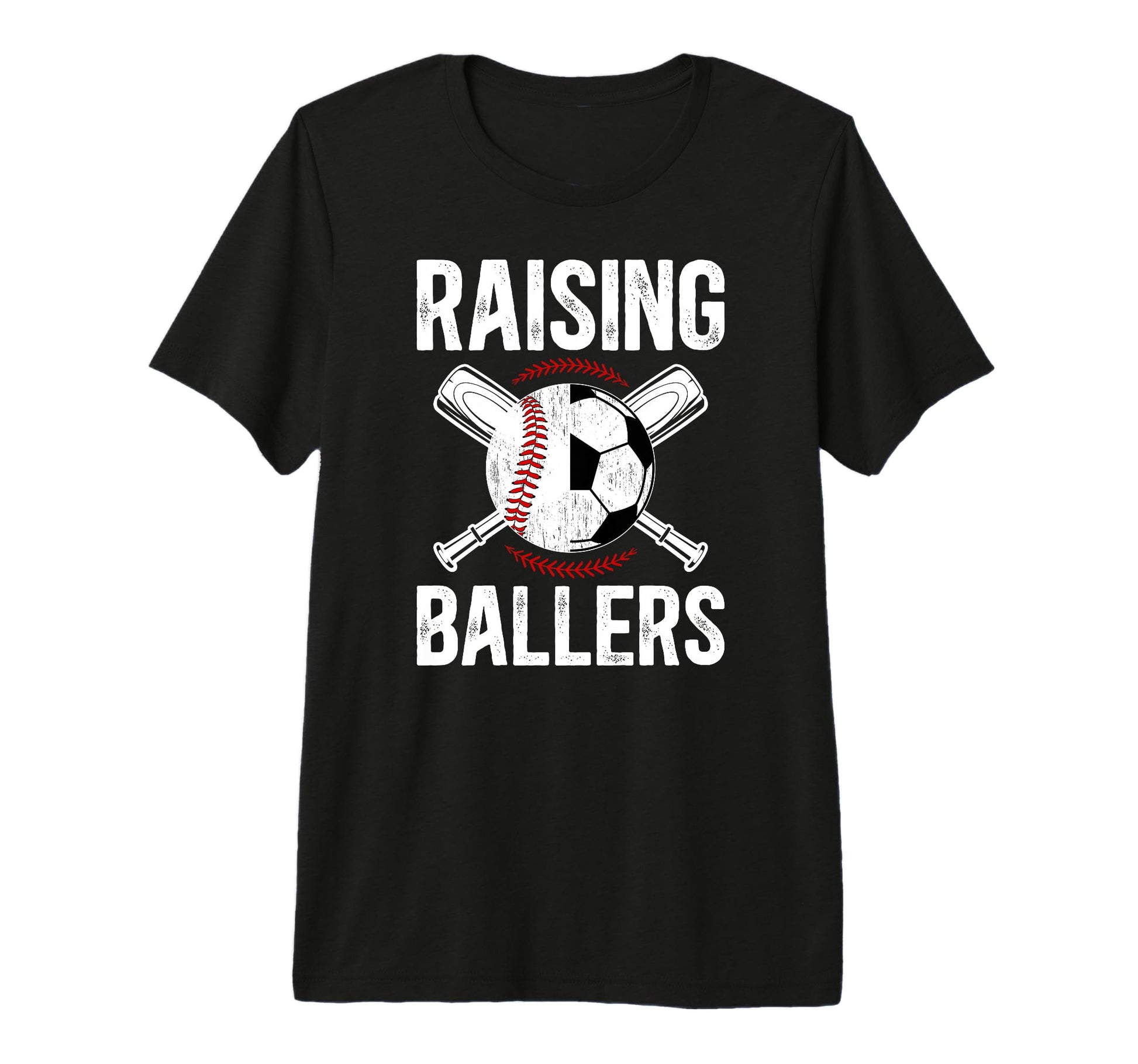 Mens Raising Ballers Soccer Baseball T-Shirt - Novelty Apparel Men Women - T-Shirt, Sweatshirt, Hoodie