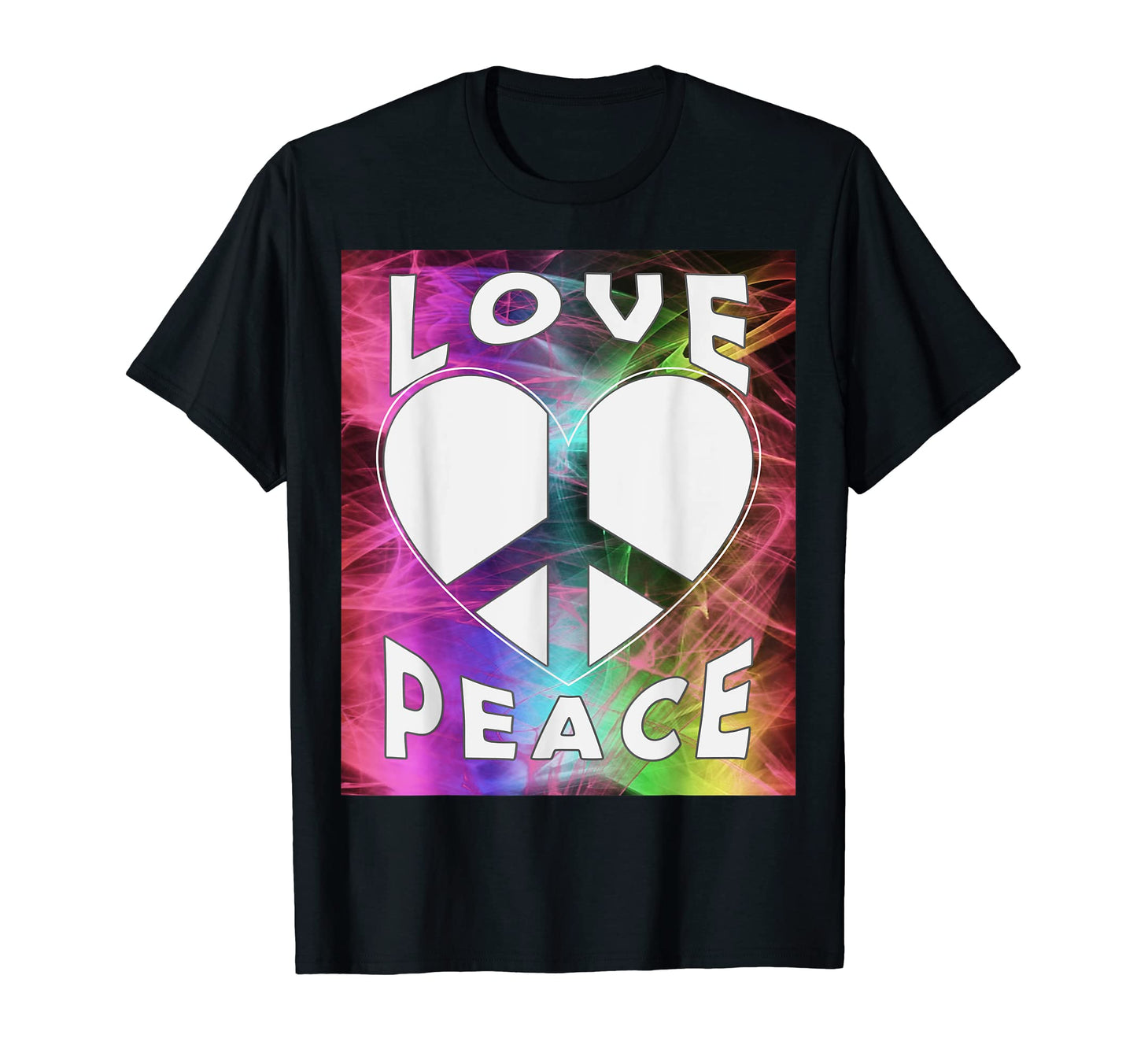 Peace Sign Love Art 60S 70S Tie Dye T-Shirt - Streetwear Style Unisex - T-Shirt, Sweatshirt, Hoodie