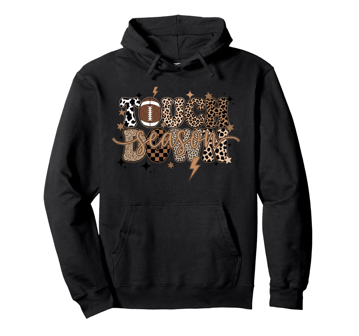 Touchdown Season Football Mom Hoodie - Casual Everyday Wear Men Women - T-Shirt, Sweatshirt, Hoodie