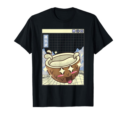 Coconut Kawaii Grid Vaporwave Aesthetic T-Shirt - Aesthetic Graphic Unisex - T-Shirt, Sweatshirt, Hoodie