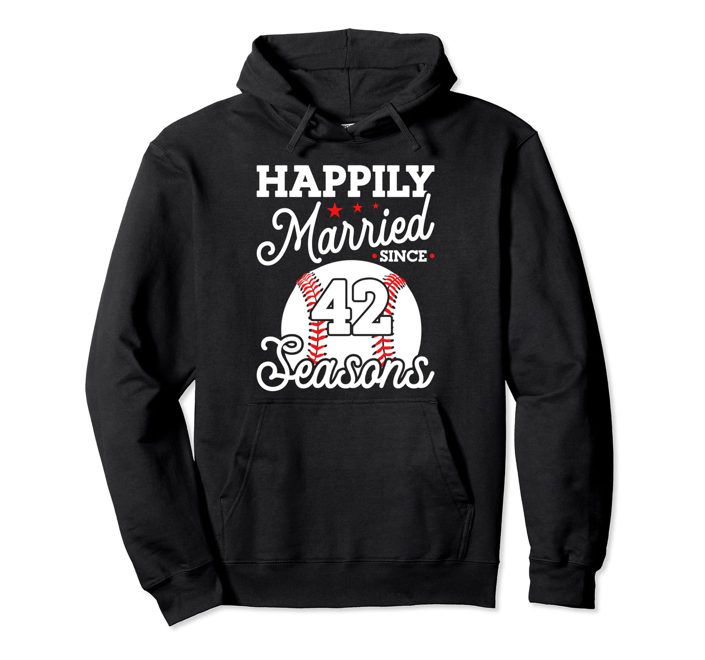 42Nd Wedding Anniversary Baseball Husband Hoodie - Trendy Graphic Unisex - T-Shirt, Sweatshirt, Hoodie