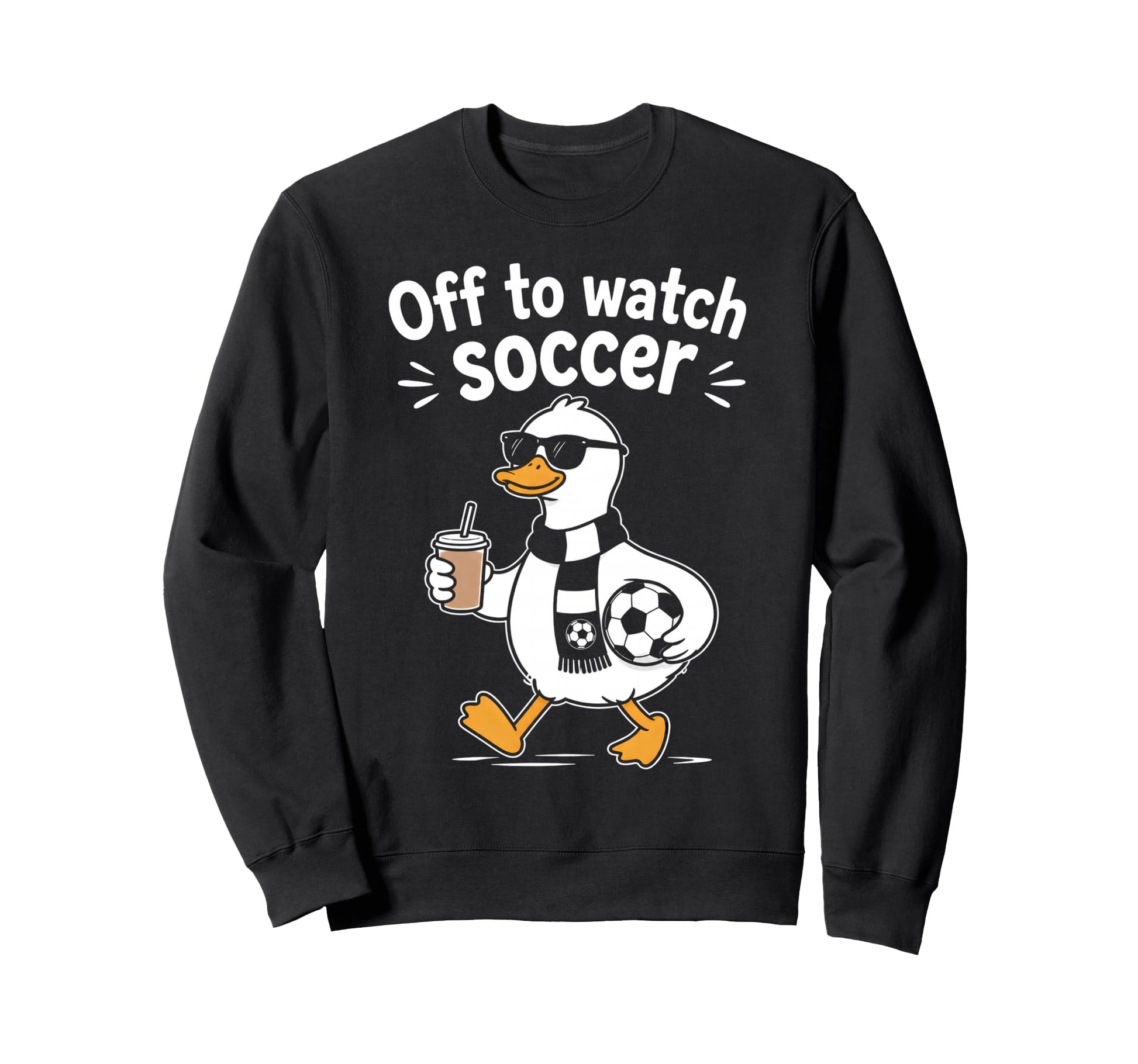 Off To Watch Soccer Mom Goose Sweatshirt - Minimalist Print Unisex - T-Shirt, Sweatshirt, Hoodie