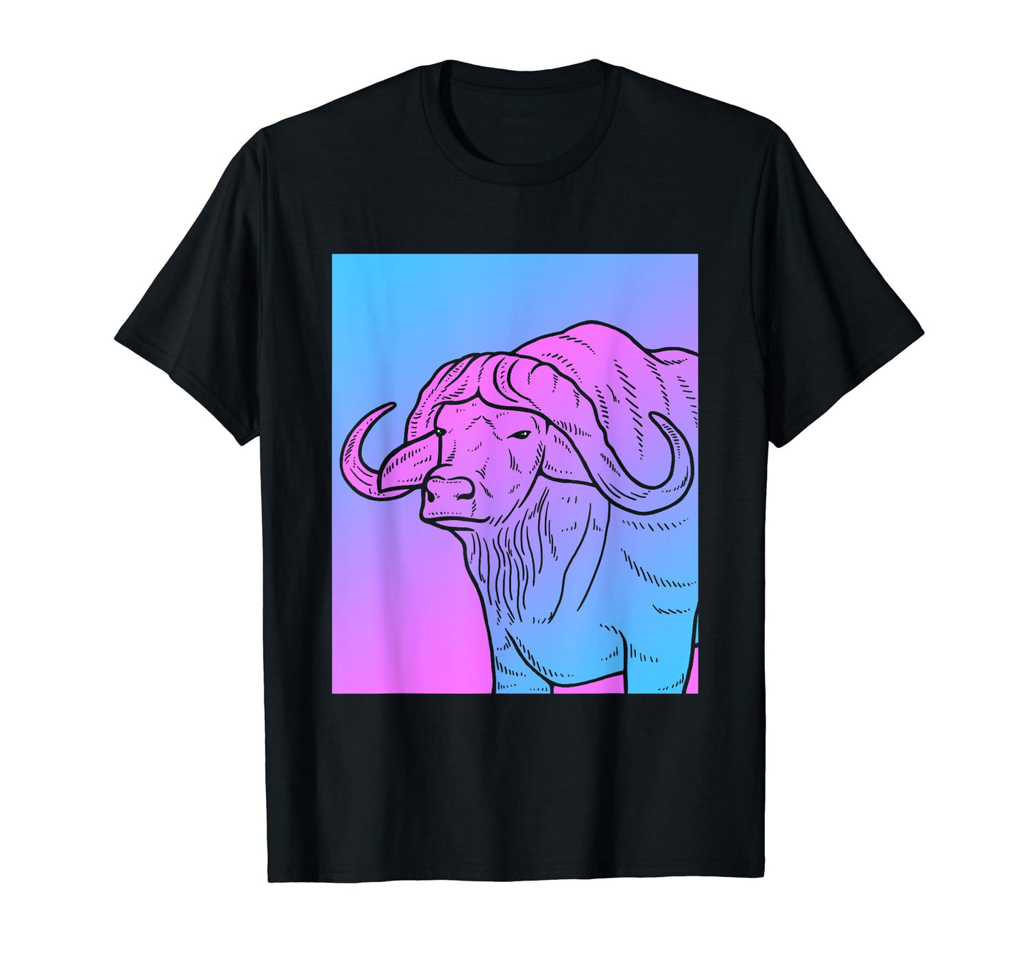 Vaporwave Buffalo Aesthetic Pastel T-Shirt - Trendy Graphic for Adults - T-Shirt, Sweatshirt, Hoodie