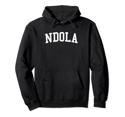 Ndola Zambia Distressed White Varsity Hoodie - Casual Everyday Wear Unisex - T-Shirt, Sweatshirt, Hoodie