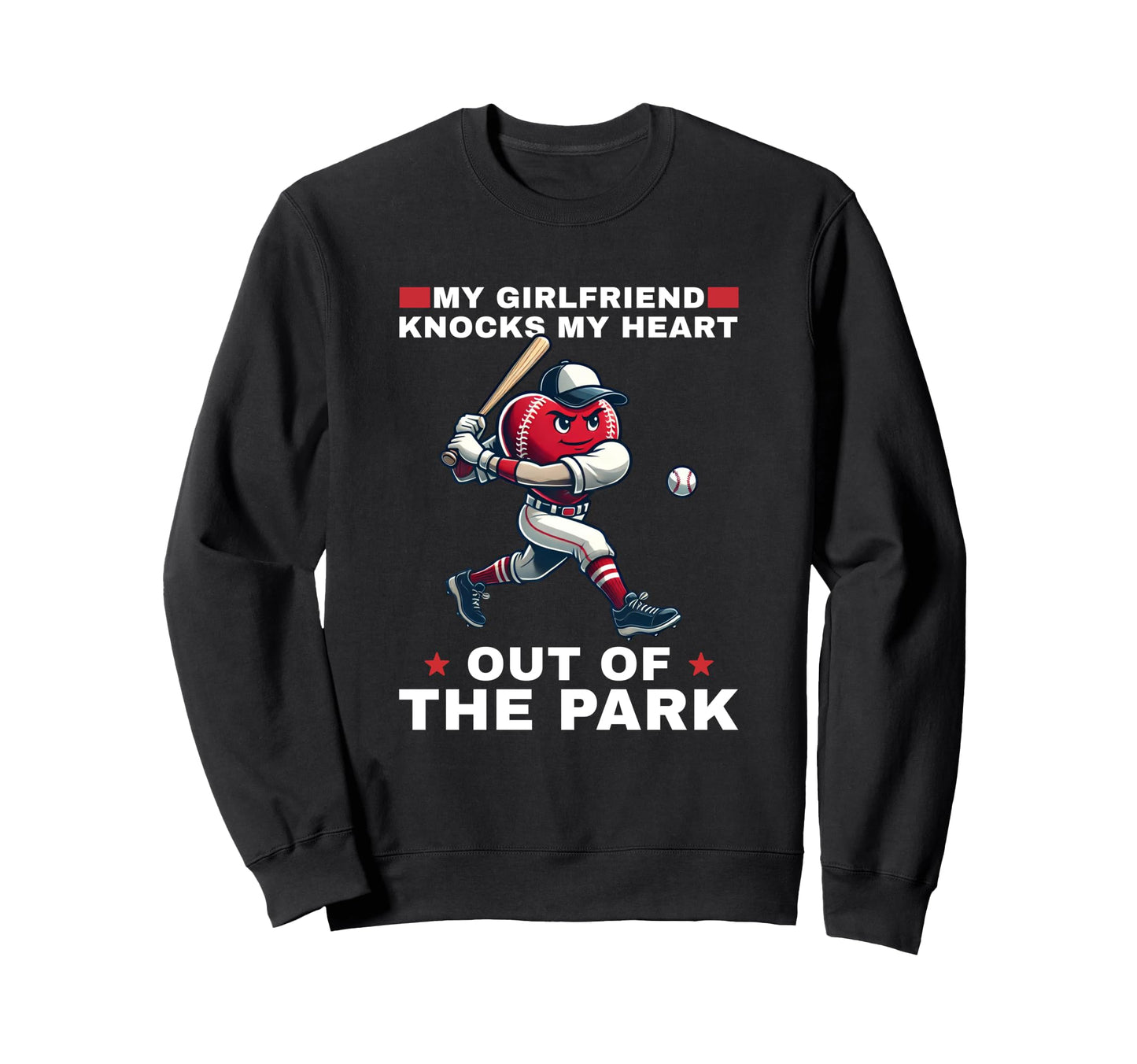 Valentines Day Baseball I Love My Sweatshirt - Minimalist Print Unisex - T-Shirt, Sweatshirt, Hoodie