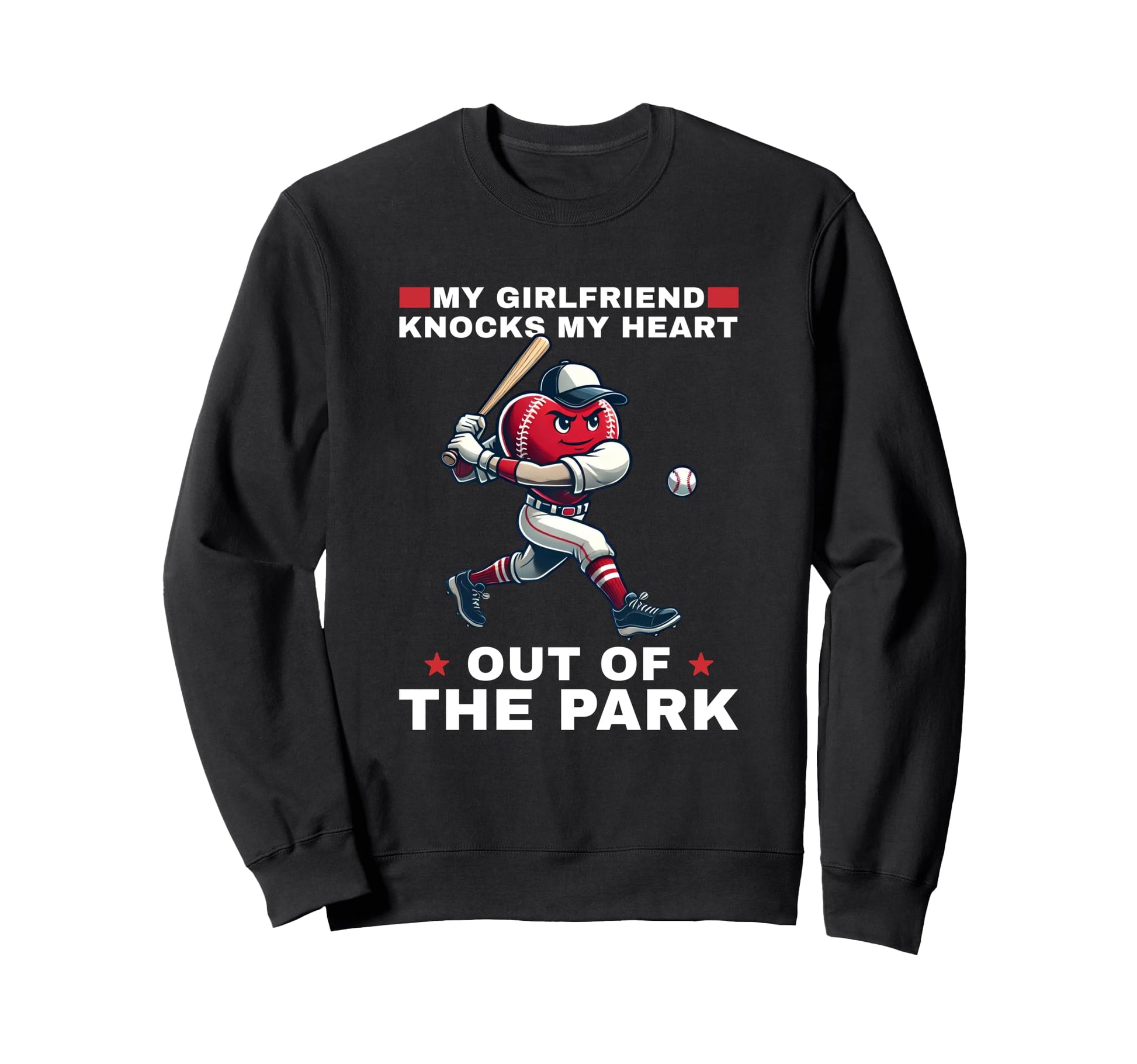 Valentines Day Baseball I Love My Sweatshirt - Minimalist Print Unisex - T-Shirt, Sweatshirt, Hoodie