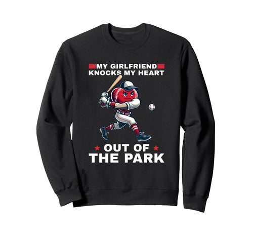 Valentines Day Baseball I Love My Sweatshirt - Minimalist Print Unisex - T-Shirt, Sweatshirt, Hoodie