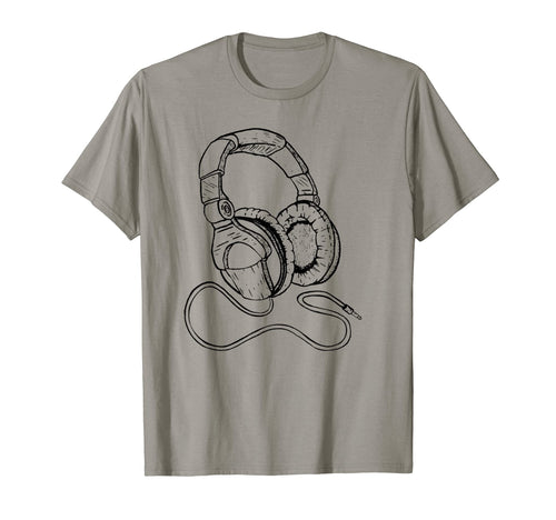 Hip Hop Over Ear Headphones Old T-Shirt - Custom Art Print for Adults - T-Shirt, Sweatshirt, Hoodie