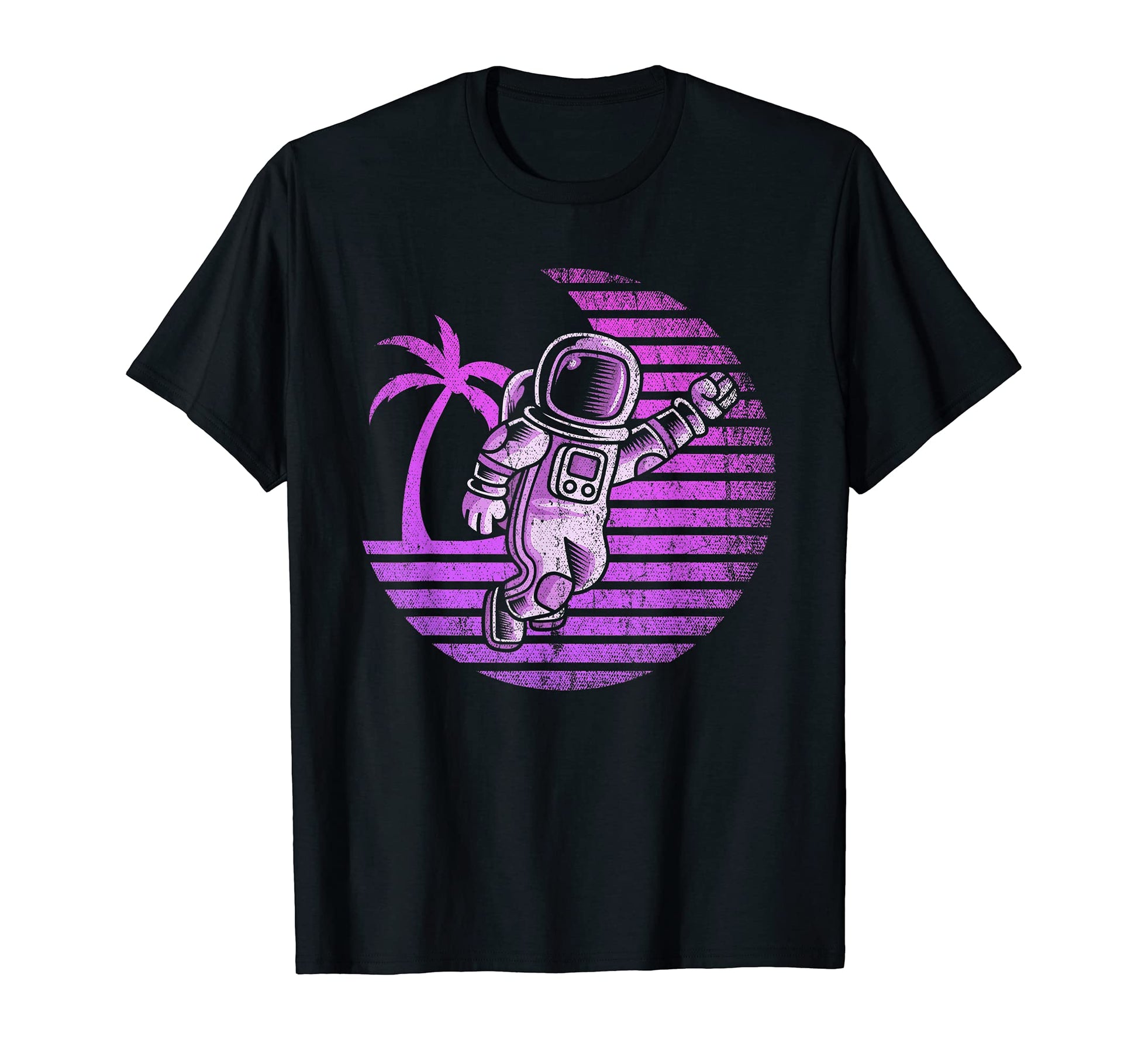Palm Trees Synthwave 80S Art T-Shirt - Custom Art Print Men Women - T-Shirt, Sweatshirt, Hoodie