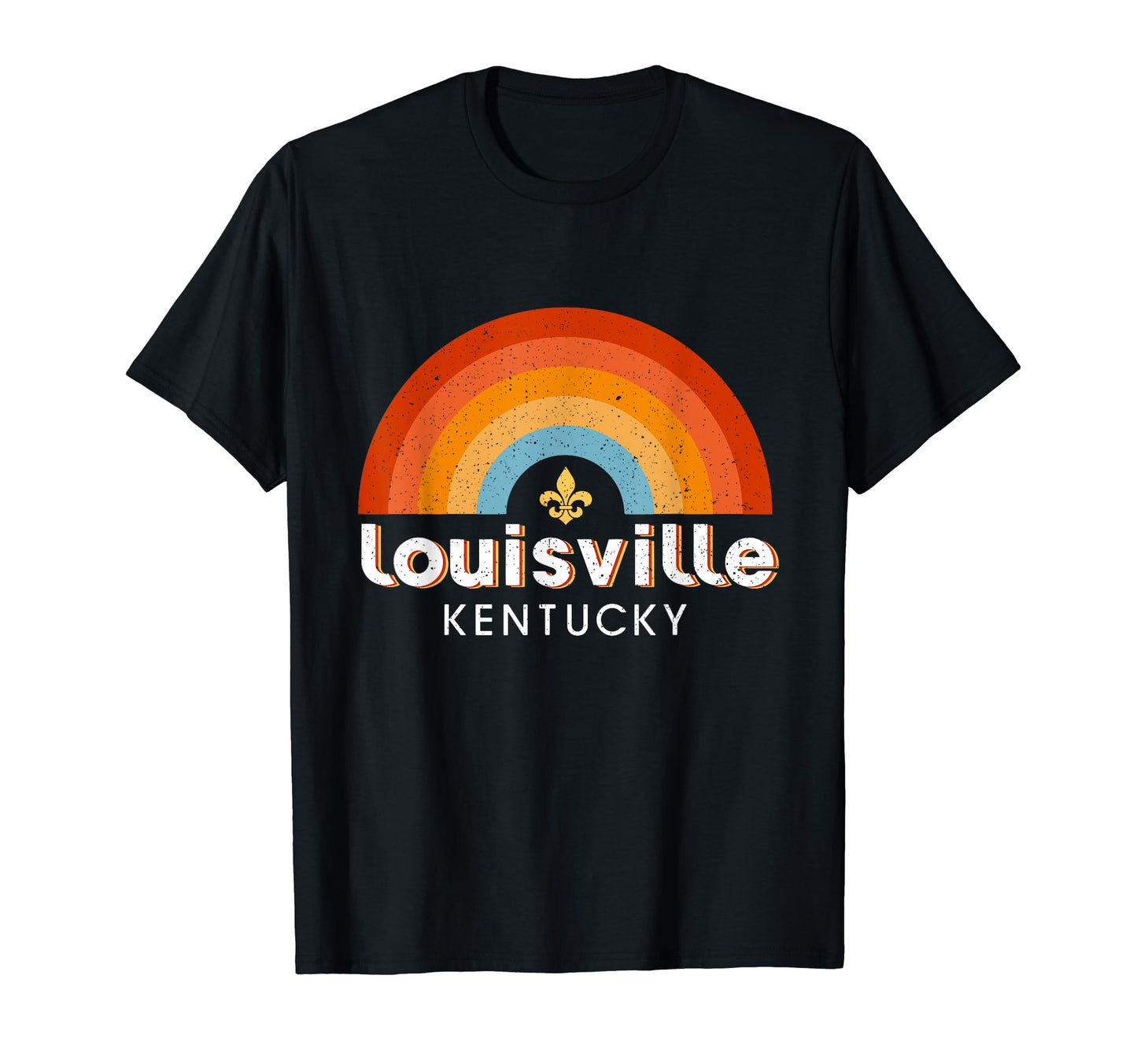 Louisville Kentucky Rainbow 70S 80S T-Shirt - Custom Art Print for Adults - T-Shirt, Sweatshirt, Hoodie