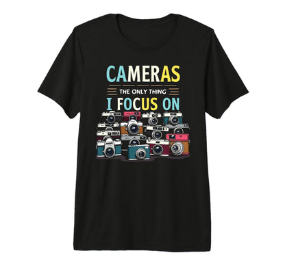 Camera Collector Cameraman Photography T-Shirt - Unique Graphic Unisex - T-Shirt, Sweatshirt, Hoodie