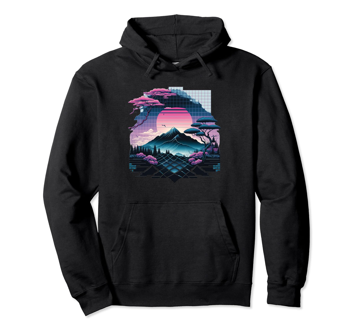 Japan Aesthetic Vaporwave Futurism Hoodie - Trendy Graphic Men Women - T-Shirt, Sweatshirt, Hoodie