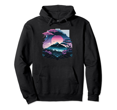 Japan Aesthetic Vaporwave Futurism Hoodie - Trendy Graphic Men Women - T-Shirt, Sweatshirt, Hoodie