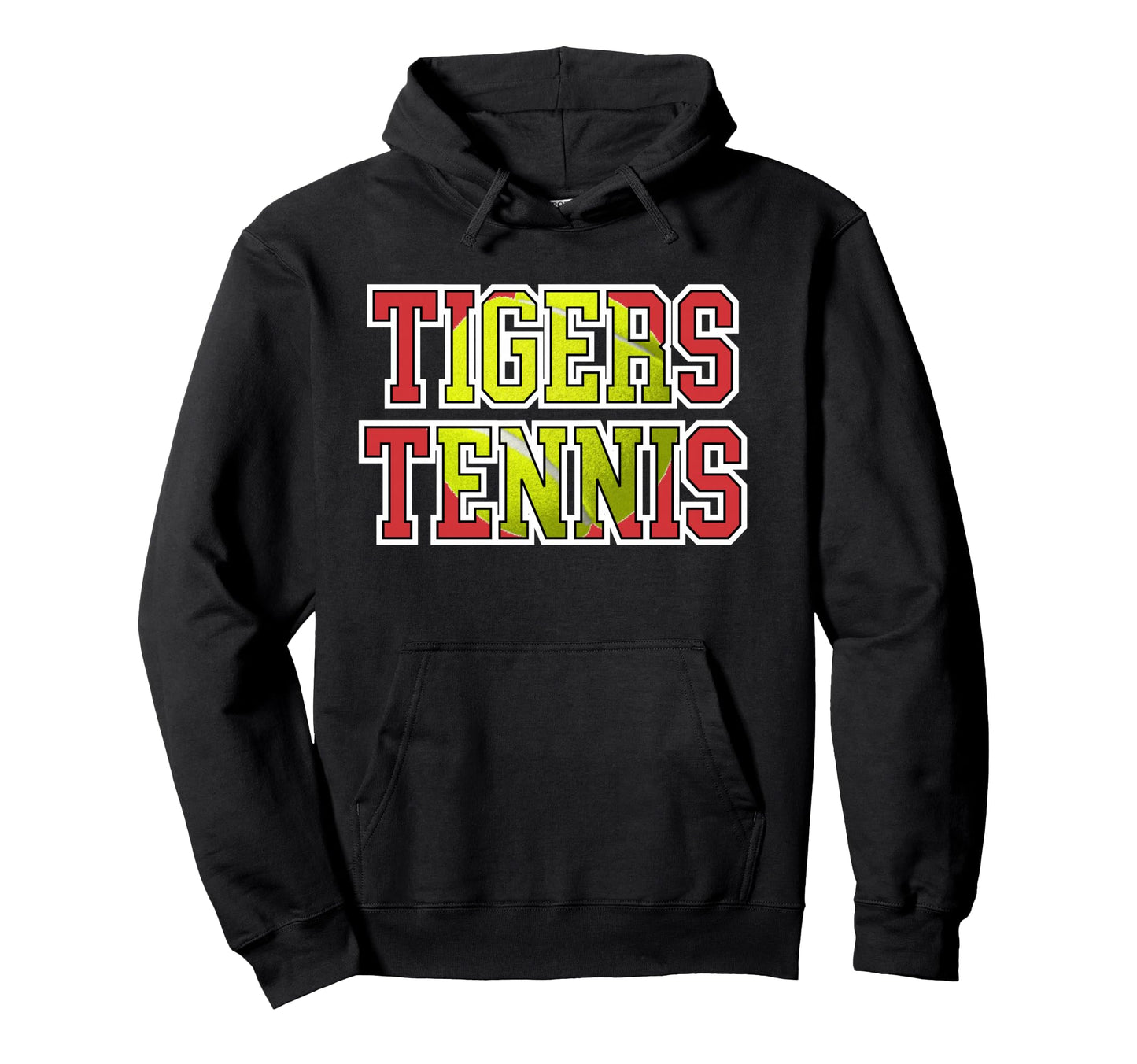 Tigers Tennis Mom Game Day School Hoodie - Novelty Apparel for Adults - T-Shirt, Sweatshirt, Hoodie