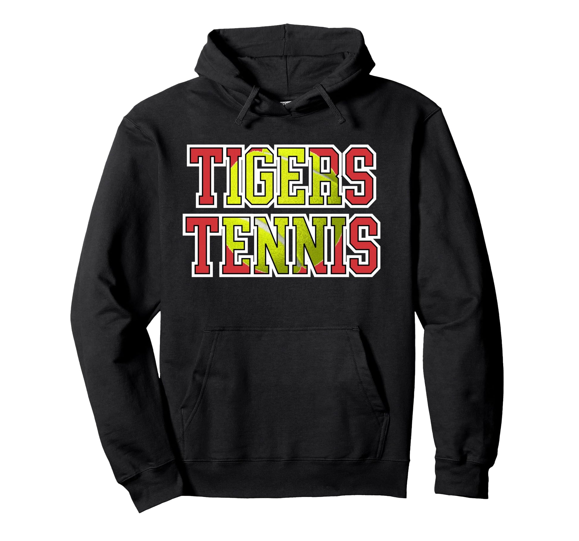Tigers Tennis Mom Game Day School Hoodie - Novelty Apparel for Adults - T-Shirt, Sweatshirt, Hoodie