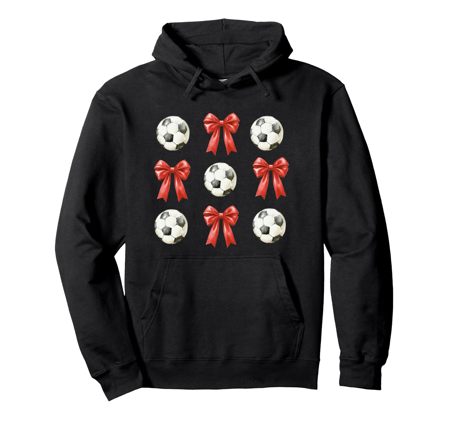 Soccer Mom Red Coquette Bow Hoodie - Minimalist Print Unisex - T-Shirt, Sweatshirt, Hoodie